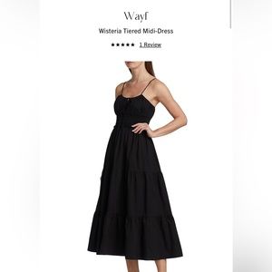WAYF tiered midi dress. Never worn. Tags still on.